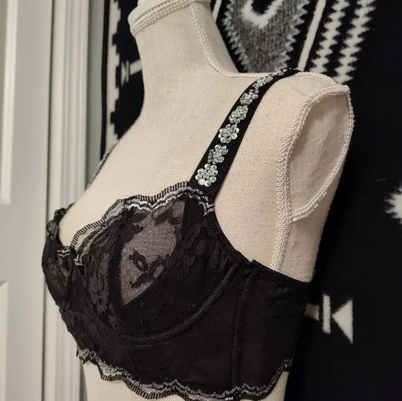 🖤 EUC Victoria's Secret Dream Angels Push Up W/O Padding Unlined Plunge Bra, 34 - Picture 11 of 16